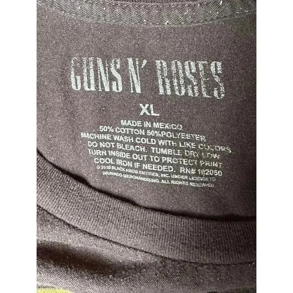 Guns N Roses Official Logo Concert T-Shirt Rock Band Unisex - XL - Picture 8 of 8